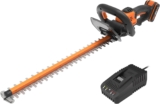 50% OFF 6cm 20V Cordless Hedge Trimmer with 2.0Ah Battery and Charger – Lightweight, Dual-Action Blades, Ergonomic Handle