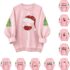 Christmas Jumpers for Women Fashion wine glass printed women’s jumpers Long Sleeve Shirts Ladies Crew Neck Sweaters long cardigans Casual Sweatshirt Tops Winter Outwear Pullover Outfits clothing