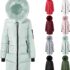 Winter Jackets for Women UK Quilted Down Cozy Cardigans Solid Color Puffer