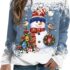 ​Christmas Jumpers for Women UK Ladies Funny Christmas Jumper Xmas Sweatshirts Plus Size Sweater Women’s Clothing Tops Fashion 3/4 Sleeve Pullover Fall Winter Outfits