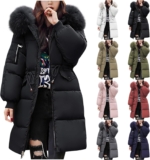 50% OFF ZTFYKLIN Winter Jackets for Women UK Quilted Down Long-Lenght Puffer Coats