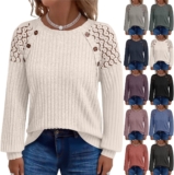 50% OFF Sweaters for Women UK Fall Winter Long Sleeve Knitted Jumpers
