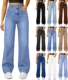 50% off Wide Leg Jeans High Waisted Stretchy Jean
