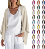 50% OFF Uwdiohq Cardigans for Women UK Linen 3/4 Sleeve Open Front Loose Cover Ups
