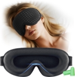 Save 50% Sleep Mask, Eye Mask, Zero Eye Pressure Sleeping Eye Mask- 100% Blackout 3D Sleep Masks for Men & Women- Eye Masks for Sleeping Suitable for Travel