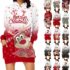 Christmas Jumpers for Women UK Funny Ugly Light Up Xmas Jumper Ladies Hoodie Sweater Dress Tops Cardigans Long Sleeve Casual Pullover for Holiday Party Gift