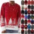 Christmas Jumpers for Men Knitted Xmas Festive Sweater Funny Warm Holiday Jumper Long Sleeve Pollover Sweaters Winter Crew Neck Print Novelty Jumper Retro Knitwear Top Snow Ski Hiking