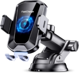 40% off EOIWUY Car Phone Holder Wireless Charger, [Auto Alignment] 15W Fast Wireless Car Charger, [Enhanced Rotatable Suction Cup] Car Phone Mount Charger for iPhone Pro Max/16/15/14, Galaxy S25 Ultra/S24/S23