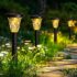12 Pack Solar Step Lights   (Brown, Cold White)