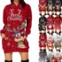 Christmas Jumpers for Women Ladies Santa Claus Xmas Printed Sweatshirt Cute Funny Hilarious Ugly Sweater